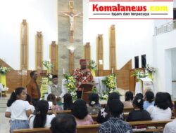 Wakil Bupati Lampung Tengah I Komang Koheri hadiri Perayaan Paskah, bertempat di Gereja Katolik Stasi Santo Martinus Kampung Setia Bakti Kecamatan Seputih Banyak.