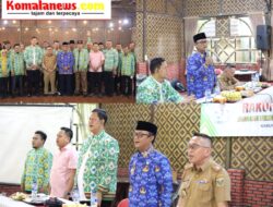 Bupati Lampung Tengah dr.H. Ardito Wijaya, M.K.M., Didampingi Kadis PMK Fathol Arifin, S.IP.,M.M. Menghadiri Rakor DPC APDESI Lampung Tengah.