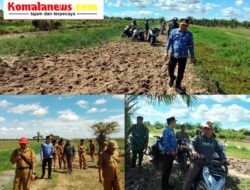Camat Bandar Surabaya Ahmad Arifin, S.E., Bersama Forkopincam didampingi Kakam Beserta Kadus Kampung Subang Jaya Tinjau Lokasi Kerbau Liar.