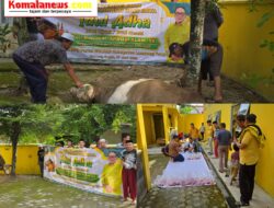 DPD Partai Golkar Lampung Tengah Melakukan Pemotongan Hewan Qurban Satu Ekor Sapi Bantuan Dari H. Aprozi Alam, S.E., Anggota DPR RI Fraksi Partai Golkar.
