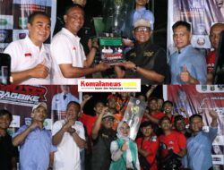 Bupati Ardito Wijaya Resmi Tutup Piala Bupati Lampung Tengah Samosir Dragbike Championship 2025.