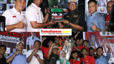 Bupati Ardito Wijaya Resmi Tutup Piala Bupati Lampung Tengah Samosir Dragbike Championship 2025.