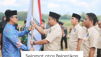 Bupati Ardito Wijaya Lantik Pengurus Gapoktan Lampung Tengah dan Panen Raya Padi di Kampung Sri Pendowo