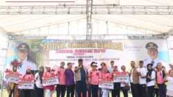 Wakil Bupati Lampung Tengah, I Komang Koheri, S.E., Menghadiri Festival Olahraga Rekreasi Yang Dirangkaikan Dengan Lomba Senam BJW.