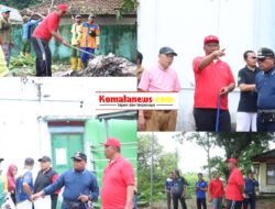 Wakil Bupati Lampung Tengah, I Komang Koheri, S.E., Melaksanakan Kegiatan Gotong Royong Dan Bersih-Bersih Di Area Pasar Modern Kota Gajah.