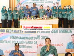 Wakil Bupati Lampung Tengah, I Komang Koheri, S.E., M.Sos., Bersama Ketua l Tim Penggerak PKK , Ni Ketut Dewi Nadi, ST., Secara Resmi Membuka Kegiatan Pembinaan Kader PKK.