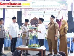 Bupati Lampung Tengah Ardito Wijaya Menghadiri Kegiatan Pengajian Dan Tasyakuran Dalam Rangka Dimulainya Pembangunan Ruas Jalan Simpang Gayatri – Bumi Nabung Ilir.