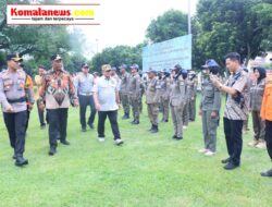 Pelaksana Tugas (Plt) Bupati, I Komang Koheri, SE, M.Sos, Mengikuti Apel Gelar Pasukan Operasi Kepolisian Lilin Krakatau Tahun 2025.