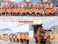 Pelaksana Tugas (Plt.) Bupati Lampung Tengah, I Komang Koheri, S.E., M.Sos., Pimpin Apel Sekaligus Melaksanakan Serah Terima Bantuan Peralatan Penanggulangan Bencana Berupa Kendaraan Rescue Dari BNPB.