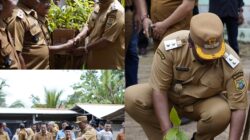 Pelaksana Tugas (Plt.) Bupati Lampung Tengah, I. Komang Koheri, Hadiri Kegiatan Penghijauan Dan Penanaman Pohon Alpukat Bersama Masyarakat Kampung Putra Lempuyang, Kecamatan Way Pengubuan.