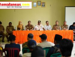 Pelaksana Tugas (Plt.) Bupati Lampung Tengah, I Komang Koheri, Mensosialisasikan Persiapan Pekerjaan Paket Preservasi Jalan Marhen – Sulusuban.