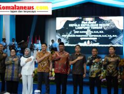 Pelaksana Tugas (Plt) Bupati I. Komang Koheri, Hadiri Acara Pisah Sambut Kapolres Lampung Tengah, Bertempat Gedung Sesat Agung Nuwo Balak Gunung Sugih.