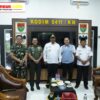 Pelaksana Tugas (Plt) Bupati Lampung Tengah, I Komang Koheri, Bersama Komandan Kodim 0411/KM Letkol Inf. Noval Darmawan, Menerima Kunjungan Komandan Korem 043/Garuda Hitam (Gatam) Brigjen TNI Haryantana.
