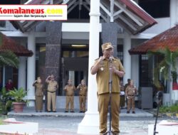 Pelaksana Tugas (Plt) Bupati I. Komang Koheri, S.E., M.Sos., Bertindak Sebagai Pembina Apel Mingguan Pemerintah Kabupaten Lampung Tengah.