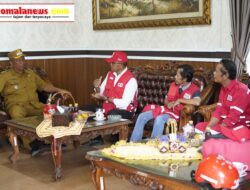 Pelaksana Tugas (Plt) Bupati I. Komang Koheri, S.E., M.Sos., Secara Resmi Melepas Keberangkatan Relawan Palang Merah Indonesia (PMI) Kabupaten Lampung Tengah.