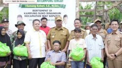 Plt Bupati I Komang Koheri, S.E., M.Sos., Bersama Ketua Baznas Lamteng Lakukan Peletakan Batu Pertama Pembangunan Program Bedah Rumah Baznas Bertempat Kampung Sukobinangun Kecamatan Way Seputih.