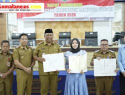 Plt Bupati I Komang Koheri, S.E., M.Sos., Menandatangani Nota Kesepahaman (MoU) Bersama Kepala Kejaksaan Negeri Lampung Tengah.
