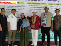 Plt Bupati Lampung Tengah, I Komang Koheri Bersama Anggota DPD RI Bustami Zainudin Tinjau Pelaksanaan Bakti Sosial Operasi Bibir Sumbing di RSUD Demang Sepulau Raya.