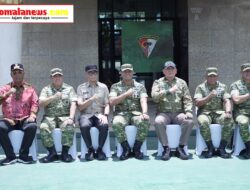 Plt Bupati I Komang Koheri, S.E., M.Sos,. Bersama Gubernur Lampung Rahmad Mirzani Djausal Dampingi Menhan RI Sjafrie Sjamsoeddin Dalam Kunker di Batalyon Infanteri TP 848/Satya Pandya Cakti (Yonif TP 848/SPC), Kampung Negara Bumi Ilir, Kecamatan Anak Tuha.