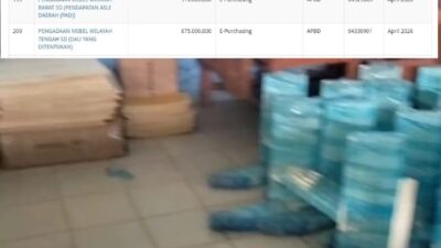 Beredar Foto Dan Video Pembagian Mebeler SD di Lampung Tengah, Publik Soroti Dugaan Pengadaan Rp.20 Miliar.