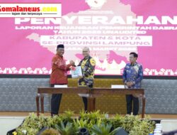 Plt Bupati Lamteng I Komang Koheri Secara Resmi Serahkan LKPD Unaudited TA 2025 Kepada Badan BPK Perwakilan Lampung.