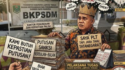 Plt Kaban BKPSDM Lamteng (Toheran) Diduga Tidak Paham Tatanegara, Beri Putusan Sanksi Memakan Waktu Berbulan – Bulan.