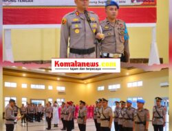 Rotasi Jabatan, Kapolres Lampung Tengah Pimpin Sertijab Sejumlah Pejabat Utama dan Kapolsek Jajaran.