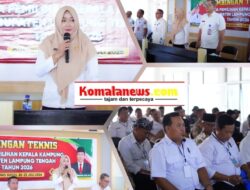 Asisten I Bidang Pemerintahan dan Kesejahteraan Rakyat Lamteng, Dr. Candra Puasati, S.Pd., M.Pd., Hadiri Sekaligus Membuka Secara Resmi Bimtek Panitia Pemilihan Kakam Tahun 2026.