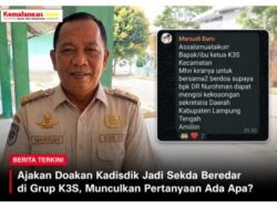 Ajakan Doakan Kadisdik Jadi Sekda Beredar di Grup K3S, Munculkan Pertanyaan Ada Apa?!.