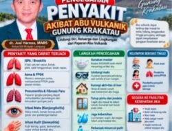 IDI Wilayah Lampung Ingatkan Bahaya Abu Vulkanik Gunung Krakatau bagi Kesehatan.