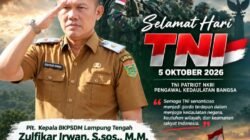 Plt Kepala BKPSDM Lamteng Zulfikar Irwan Sampaikan Selamat Hari TNI, Apresiasi Pengabdian Prajurit untuk NKRI.