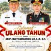 Plt. Bupati I Komang Koheri Sampaikan Ucapan Selamat Ulang Tahun kepada Kapolres Lamteng AKBP Zaldy Kurniawan.
