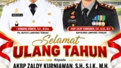 Plt. Bupati I Komang Koheri Sampaikan Ucapan Selamat Ulang Tahun kepada Kapolres Lamteng AKBP Zaldy Kurniawan.