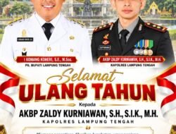 Plt. Bupati I Komang Koheri Sampaikan Ucapan Selamat Ulang Tahun kepada Kapolres Lamteng AKBP Zaldy Kurniawan.
